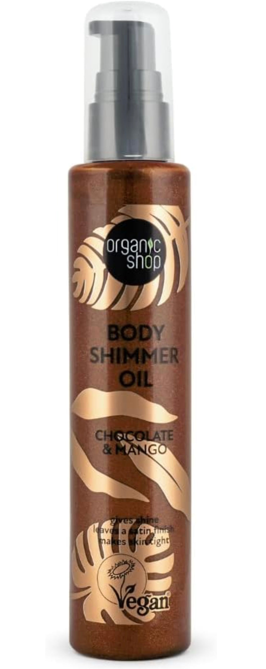 Organic shop - Olio corpo brillantinato cioccolato &amp; mango