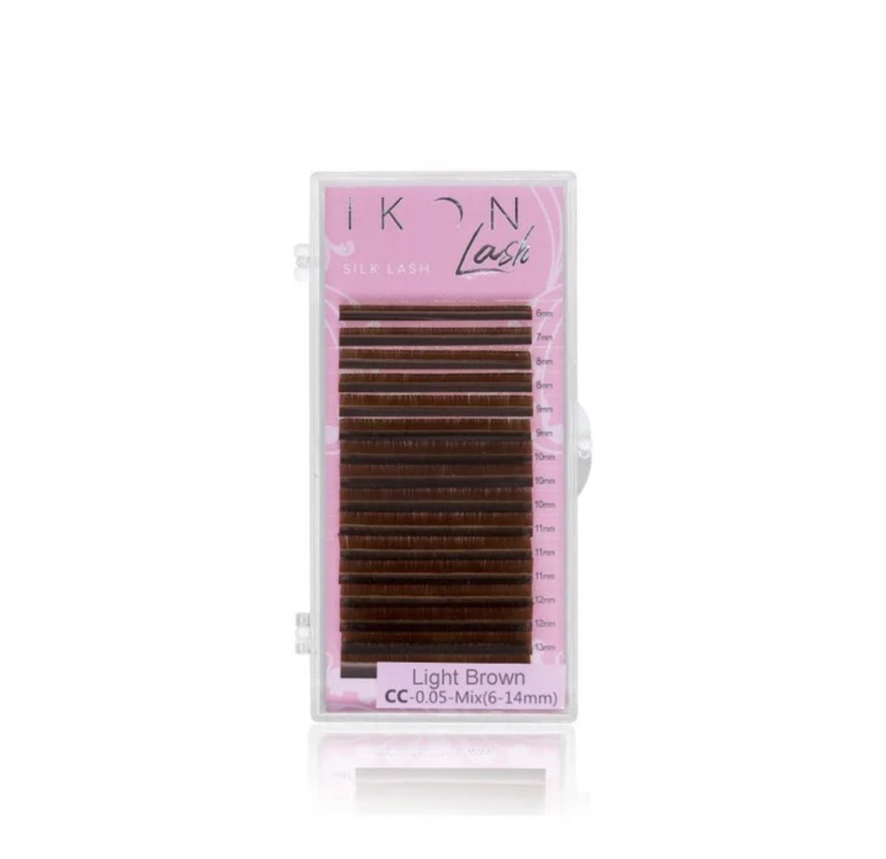 Box ciglia Light Brown Lash Extension - 0,05 - CC - 6-14. mm - IKON