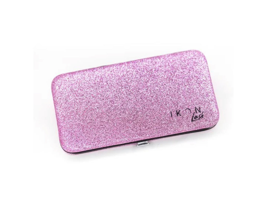 Cofanetto Magnetico Ikon porta pinzette Rosa Glitterato - IKON