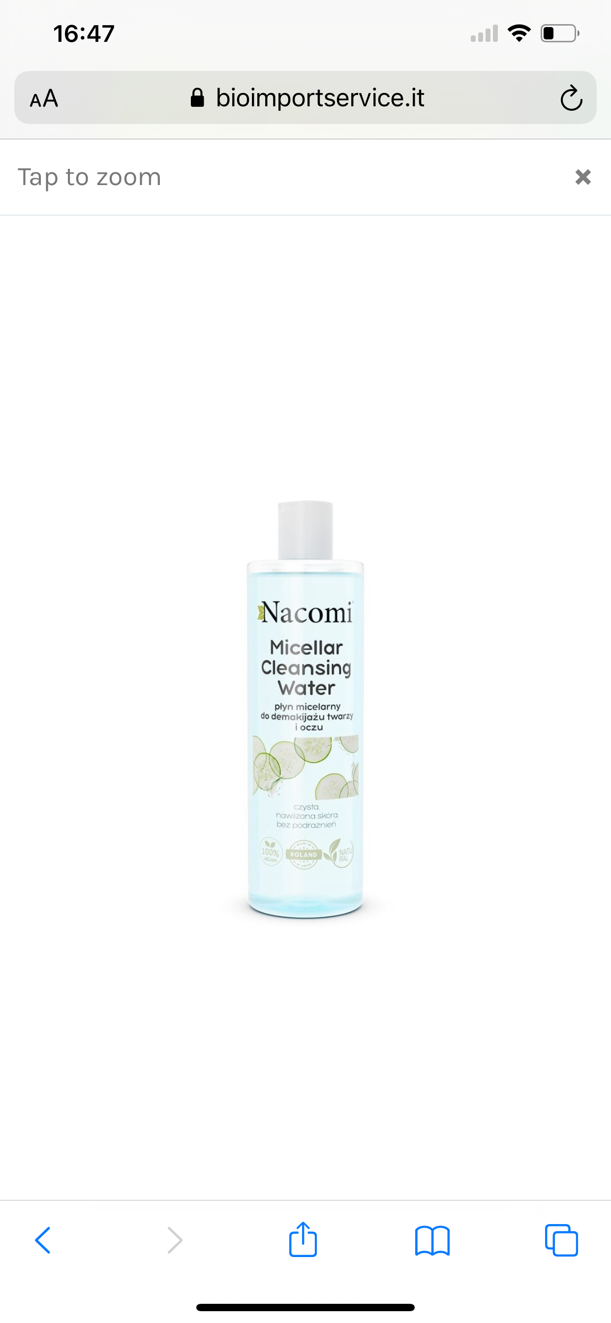 Acqua micellare - aloe vera