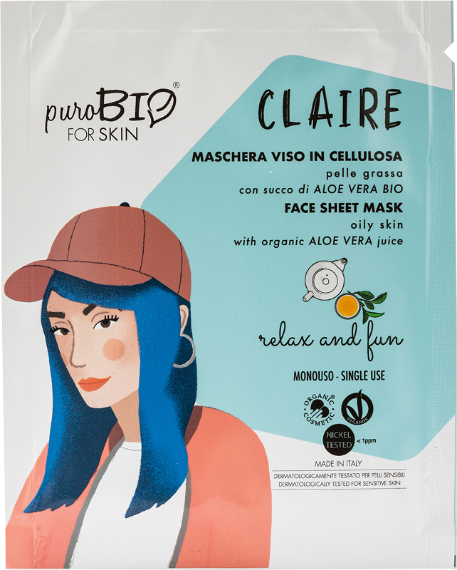 Maschera viso cellulosa-Pelle grassa