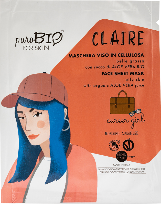 Maschera viso cellulosa-Pelle grassa